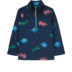 Joules Dale Dark Blue Dinos Printed Overhead Sweat